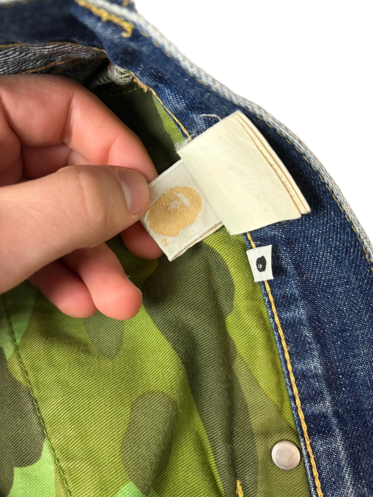 BAPE printed selvedge denim (M/L)