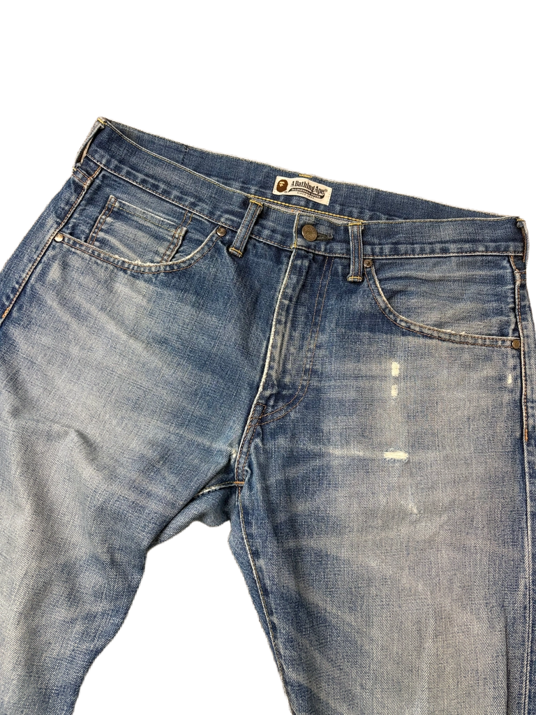 BAPE printed selvedge denim (M/L)