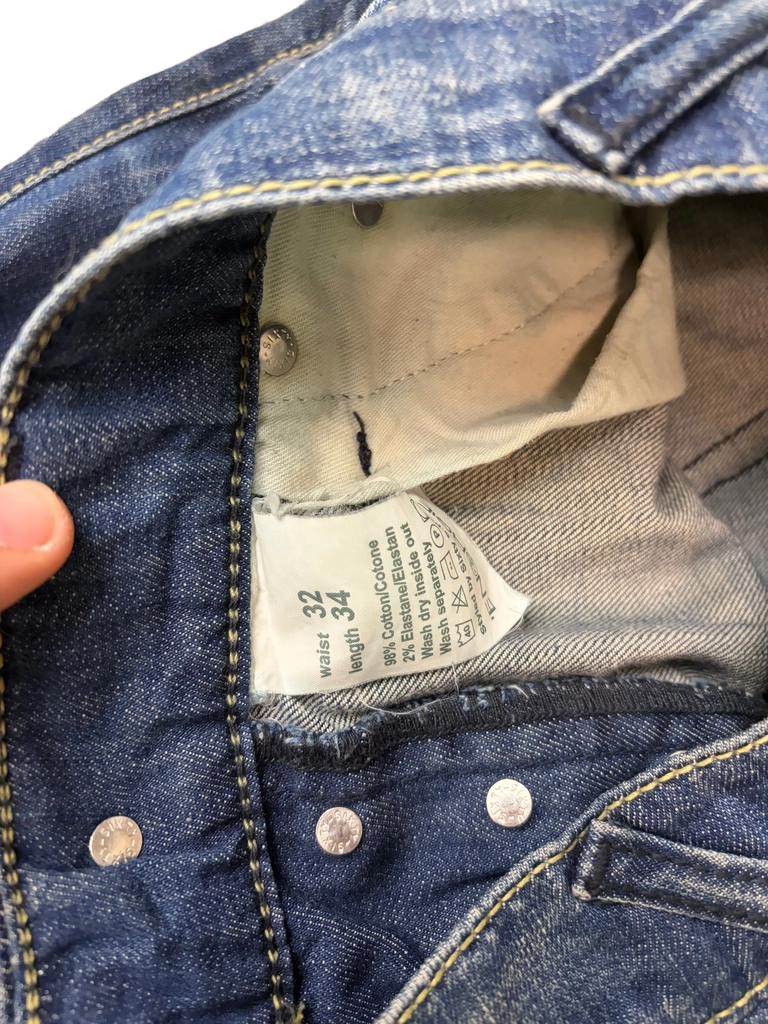 Archive washed straight denim (S/M)