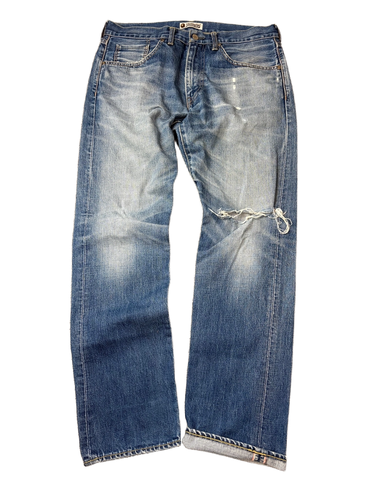 BAPE printed selvedge denim (M/L)