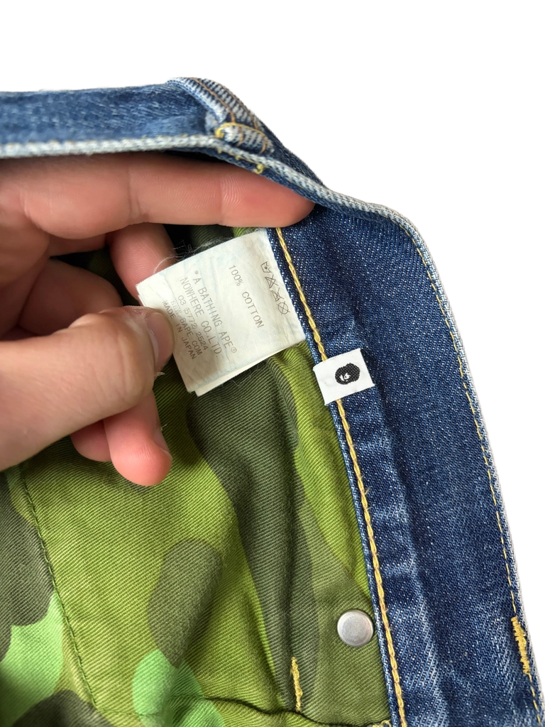 BAPE printed selvedge denim (M/L)